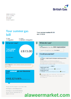 British gas utility business bill,  SCR, page 1